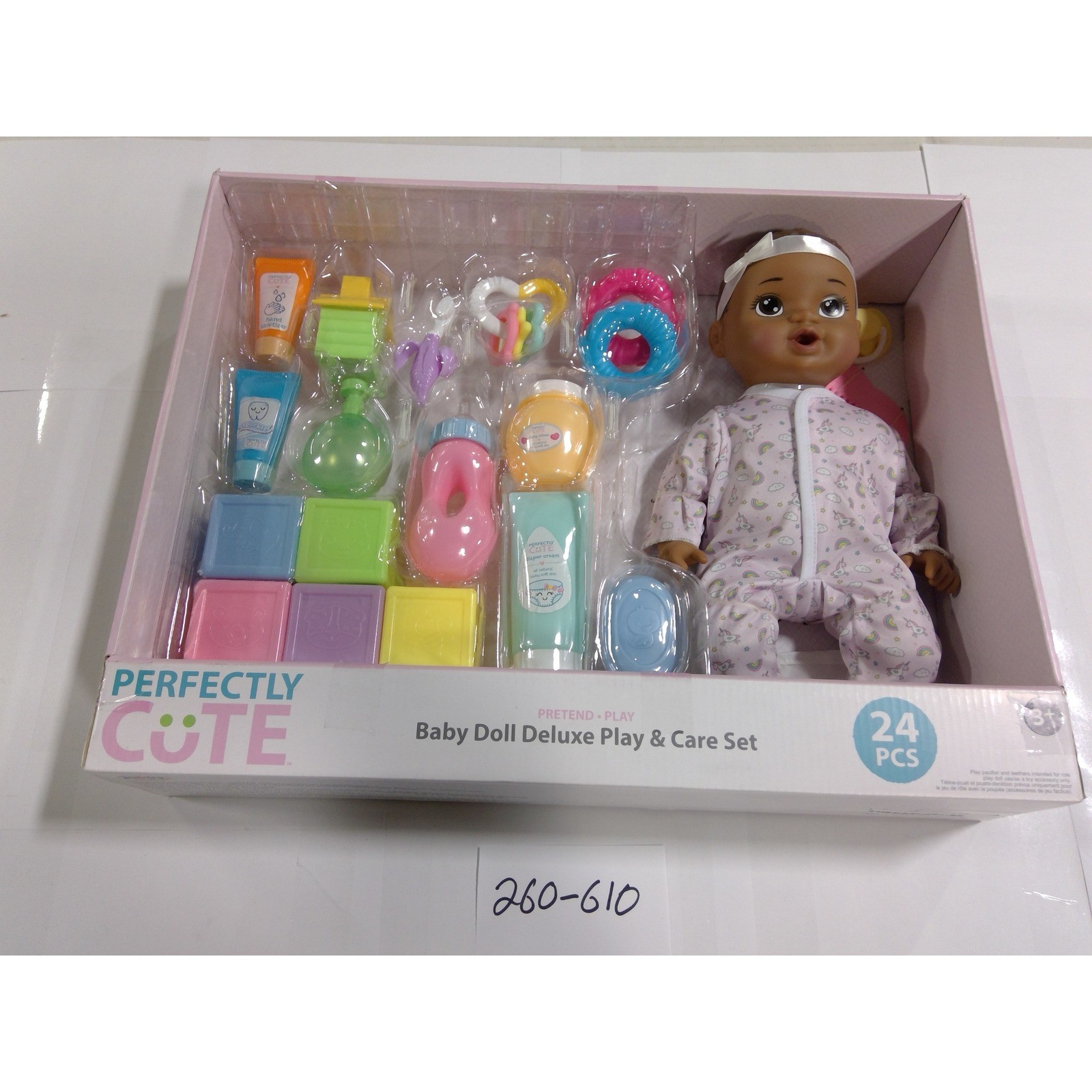 Perfectly Cute Baby Doll Deluxe Play & Care Set 24 Pieces Ne