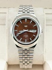 Seiko 5 Automatic Watch Brown Dial Men's Wristwatch 6309 Japan Movement Vintage