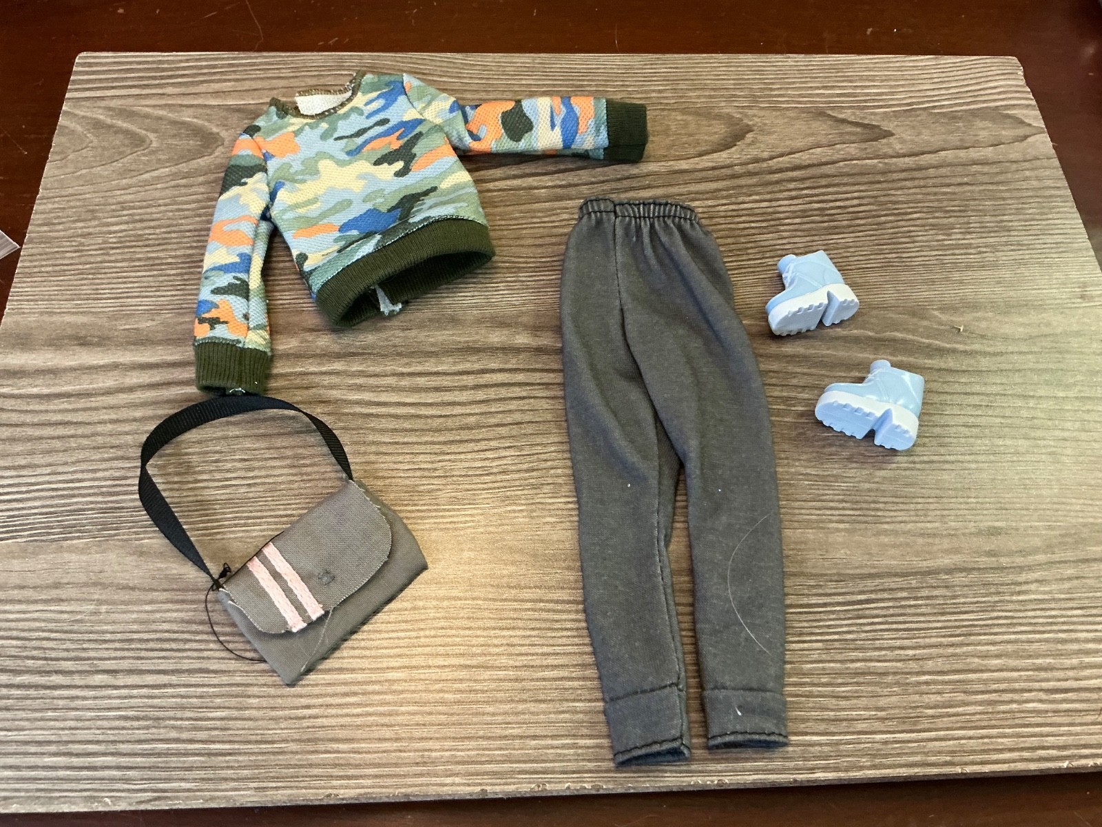 Mattel Barbie Doll Clothes Top Shirt Pants Shoes Purse Outfit Set Lot