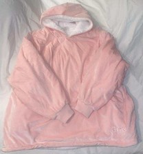 The Comfy Jr Bare Kids Wearable Blanket Hoodie Pink Oversized Sherpa Shark Tank