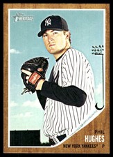 Phil Hughes 2011 Topps Heritage #376 Yankees MLB READ FREE SHIPPING AutographDen