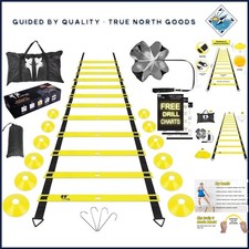 Sports Agility Ladder Set for Soccer and Football with Speed Parachute and Cones
