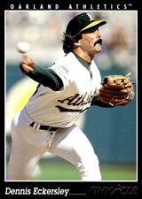 Dennis Eckersley 1993 Pinnacle #100 Athletics MLB READ FREE SHIP AutographDen