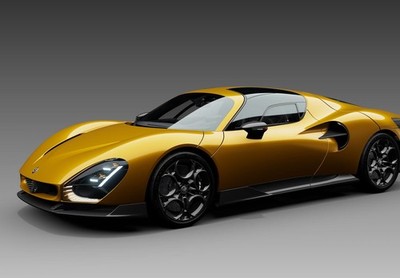 Alfa Romeo 33 Stradale Ocra/Black Interior in 1:18 scale by BBR