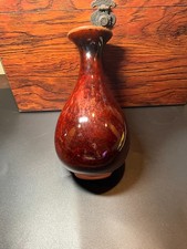 Authentic Chinese Jianzhan Oxblood Red (Sang de Boeuf-Style) Vase 8.0X4.5"