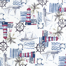 Jacquard Tischdecke beschichtete Baumwolle LIGHTHOUSE martim Leuchtturm