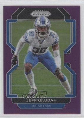 2021 Panini Prizm Purple Prizm 99/125 Jeff Okudah #153 7m3