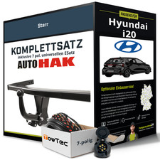 Für HYUNDAI i20 Typ BC3,BI3 Anhängerkupplung starr +eSatz 7pol uni 20- NEU