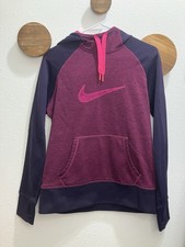 Womens Nike Therma Fit Hoodie Pullover Size M Fleece Lined Lined Hood