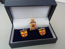 Boys Brigade Queens Golden Jubilee Badge & Set of Ulster Cufflinks new in Box.