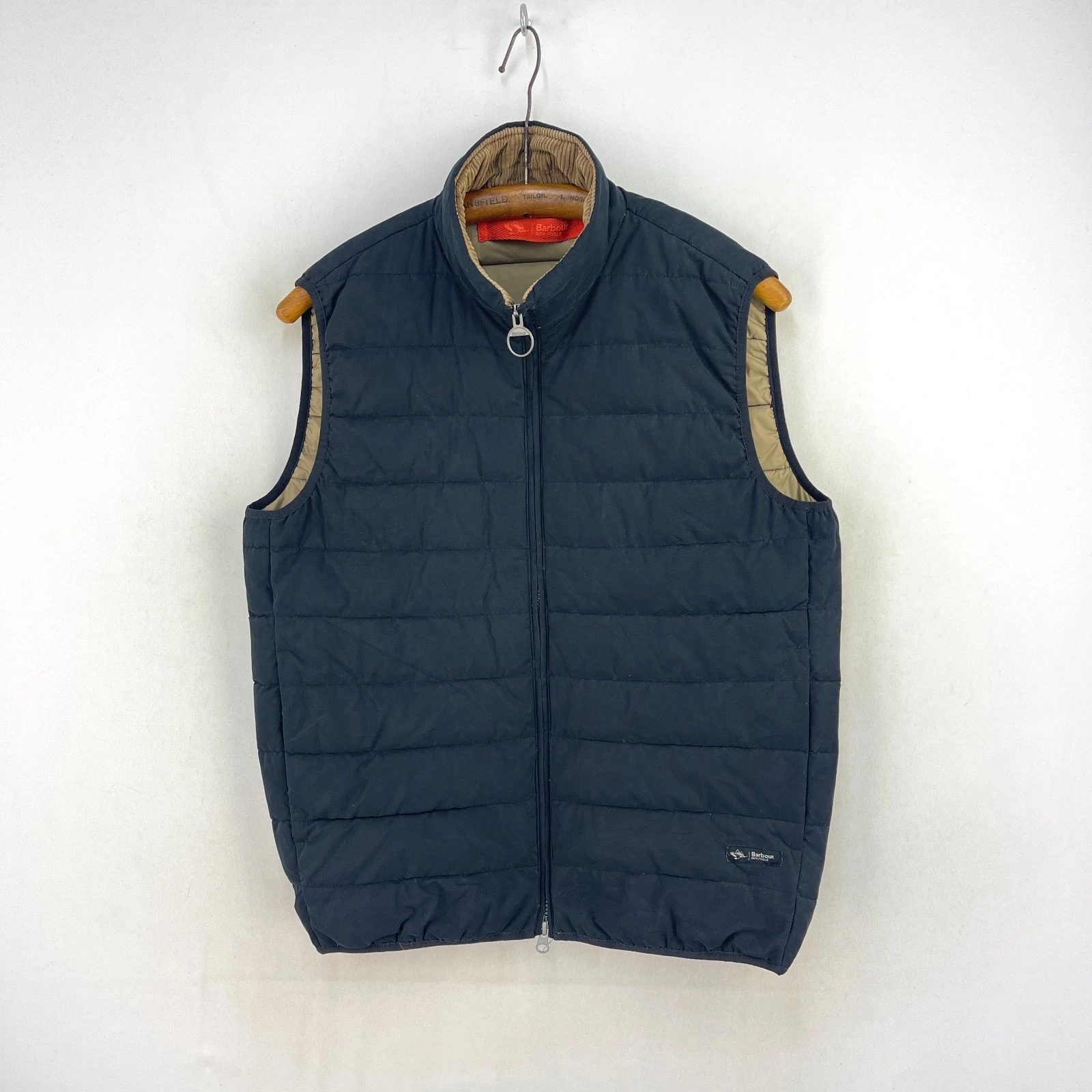 Barbour Ben Fogle Wasedale Gilet Mens Medium Blue Padded Body Baffle Puffer Vest