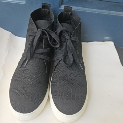 Strauss & Ramm Chukka Sneakers Shoes Flyknit Casual Knit Black Lace-Up Mens 9.5M