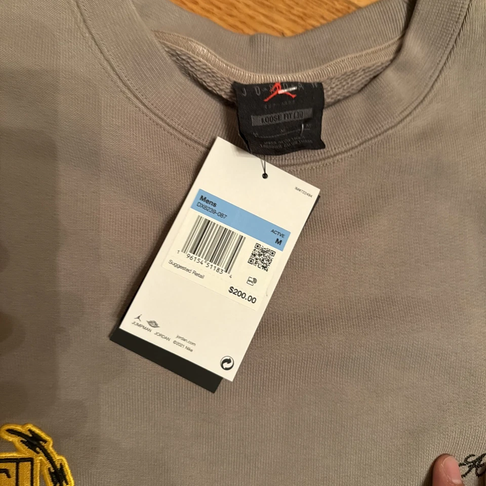 Sudadera Nike Jordan X Honor The Gift Moon Fossil DX6239 087 Pullover Mediano Foto 2 de 3