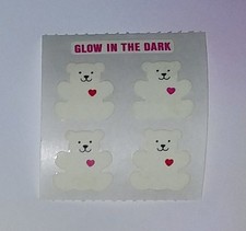 Sandylion Abriss Glow Leucht  Sticker B&auml;ren Scrapbooking 80er 90er