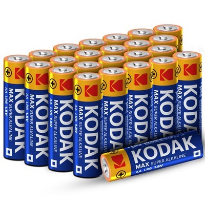 Kodak AA Batterien LR6 Mignon Max Super Alkaline 24er Pack lange Dauer 1,5V AA