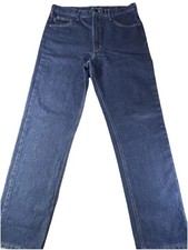 Carhartt FR Mens 36x34 FRB160 DNM Flame Resistant Straight Leg Blue Jeans Denim