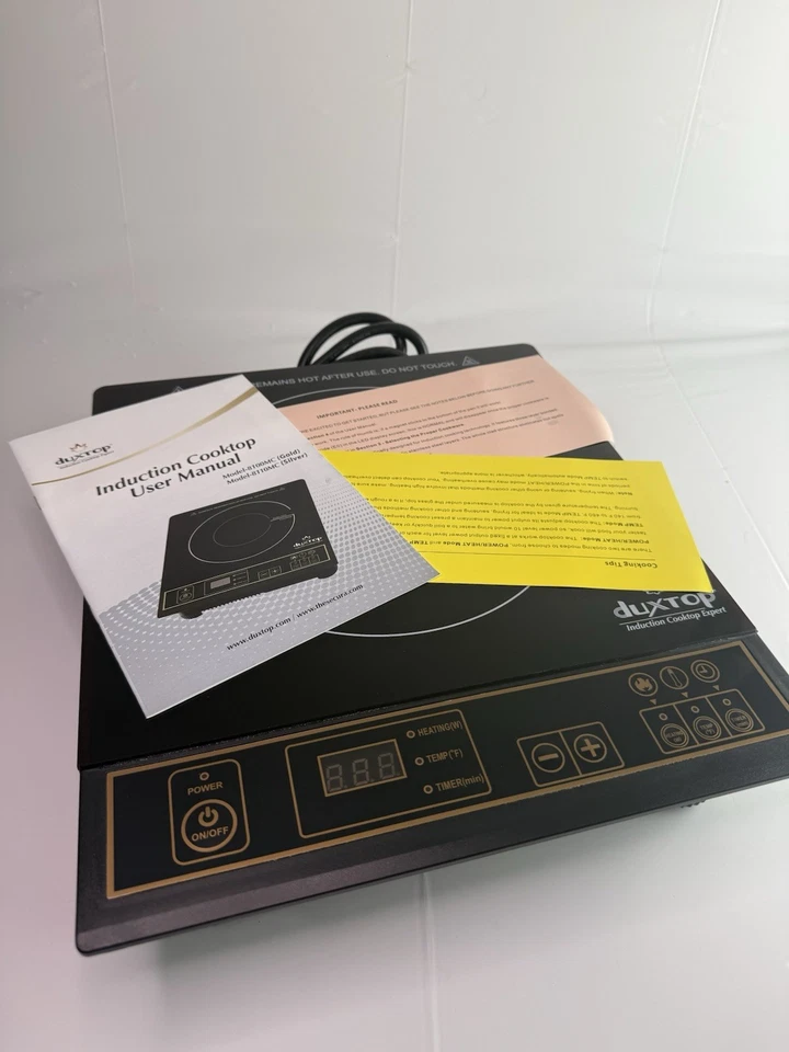 Quemador de cocina de inducción portátil Duxtop 8100MC 1800W con caja y manual Foto 2 de 4
