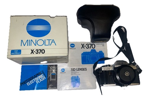 Minolta X-370 35mm SLR Film Camera 50mm 1:1.7 Lens Japan - UNTESTED AS IS