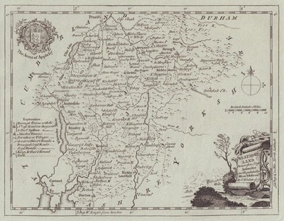 Westmoreland drawn from ye best Authorities. County map. Thomas Kitchin c1764