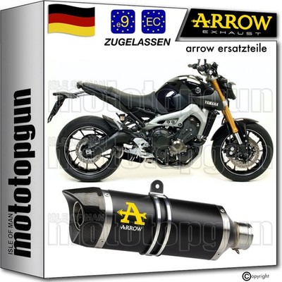 ARROW AUSPUFF ZUGELASSEN THUNDER ALUMINIUM SCHWARZ C YAMAHA MT09 MT-09 2016 16