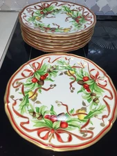 Tiffany & CO HOLIDAY 10 3/8" Dinner Plate Mint Condition