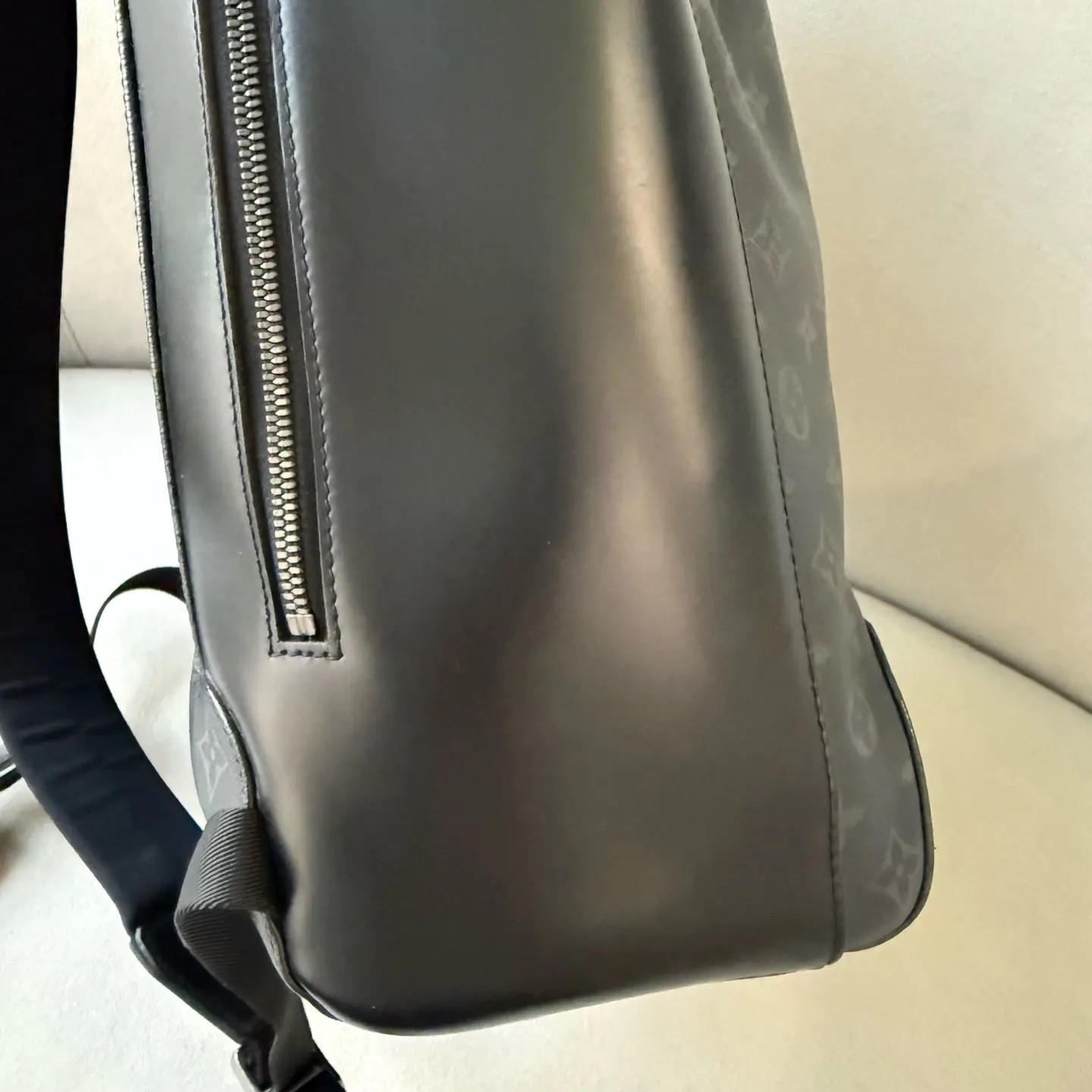 Authentic Sleek LV Eclipse Backpack Crafted Black… - image 18