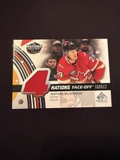 2025-26 SP GAME USED NATHAN MACKINNON JERSEY 4 NATIONS FACE-OFF FABRICS Canada