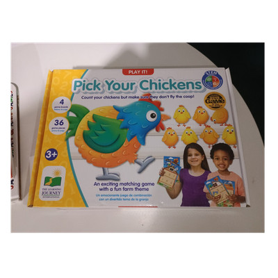 The Learning Journey Pick Your Chickens STEM Game, Animals, Ages 3+, 2-4 Player 