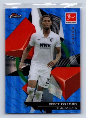 Reece Oxford 2020-21 Topps Finest Bundesliga #4 Blue Wave #/150