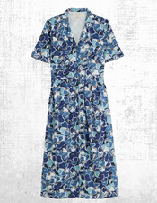 Women’s Seasalt Dress Collar Cotton Button Up Marine Floral Bloom (A Bit Defect)