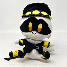 MURDER DRONES Cute N Plush 9" Uzi Cartoon Animation Glitch White Black EUC