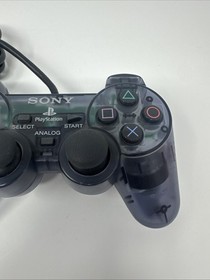 OEM Sony PlayStation 2 PS2 Analog Controller Dual Shock 2 Clear 10010 Tested