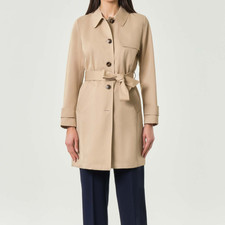 Trench monopetto antigoccia beige EMME modello OPERA