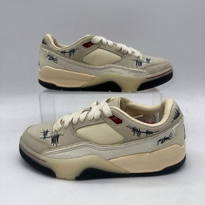 Nike Women's Size 8 Jordan Flight Court SP (HQ2958 100)Coconut Milk/ Red Sneaker