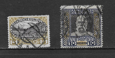 AUSTRIA SCOTT 126 - 127 USED F/VF ISSUES - 1908 FRANZ JOSEF & PALACE