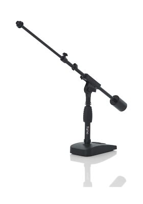 Gator Frameworks Short Weighted Base Microphone Stand with Telescopic Boom Ar...