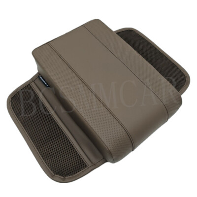 Car Center Console Armrest Cover - Leather Storage Organizer With Side Pockets For Phones & Keys