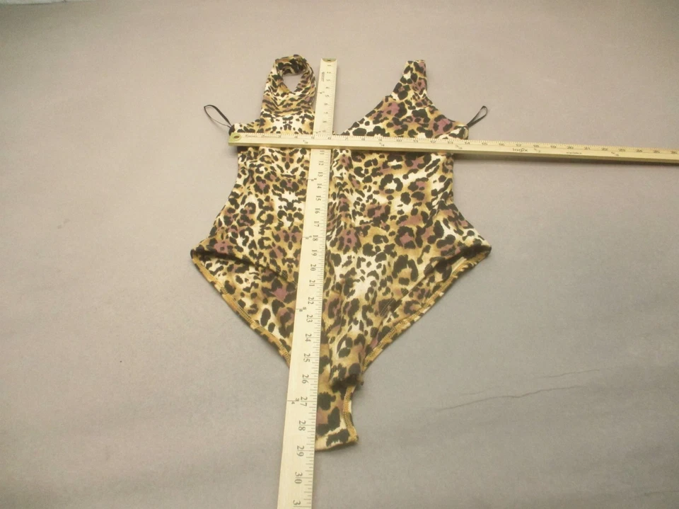 KENDALL AND KYLIE Talla L Mujer Estampado Animal Mezcla Algodón Elegante Body 406 Foto 3 de 4