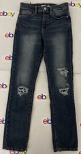 OLD NAVY Boys Karate Slim Built In Flex Max Size:12 Med Wash Distressed