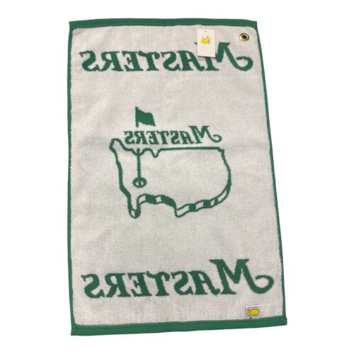 2024 Masters Green and White Woven Golf Bag Towel Augusta National - Picture 2 of 2