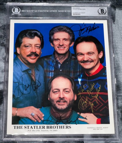 The Statler Brothers (The Statlers) signed 8x10 Auto Photo BAS Beckett Rare! - Bild 1 von 3