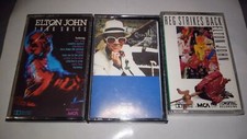 Elton John 3 Cassette Lot: Your Songs, Greatest Hits, Reg Strikes Back