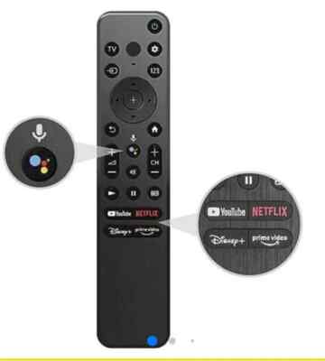 Voice Replacement Remote for Sony-Tvs and Bravia-Tvs，For All Sony 4K UHD LED LCD