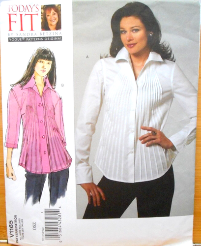 NEW Vogue Pattern V1165 Todays Fit Designer Sandra Betzina Blouse All Size Uncut