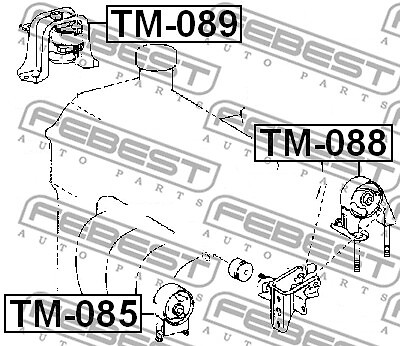 TM-088 FEBEST Engine Mounting for TOYOTA