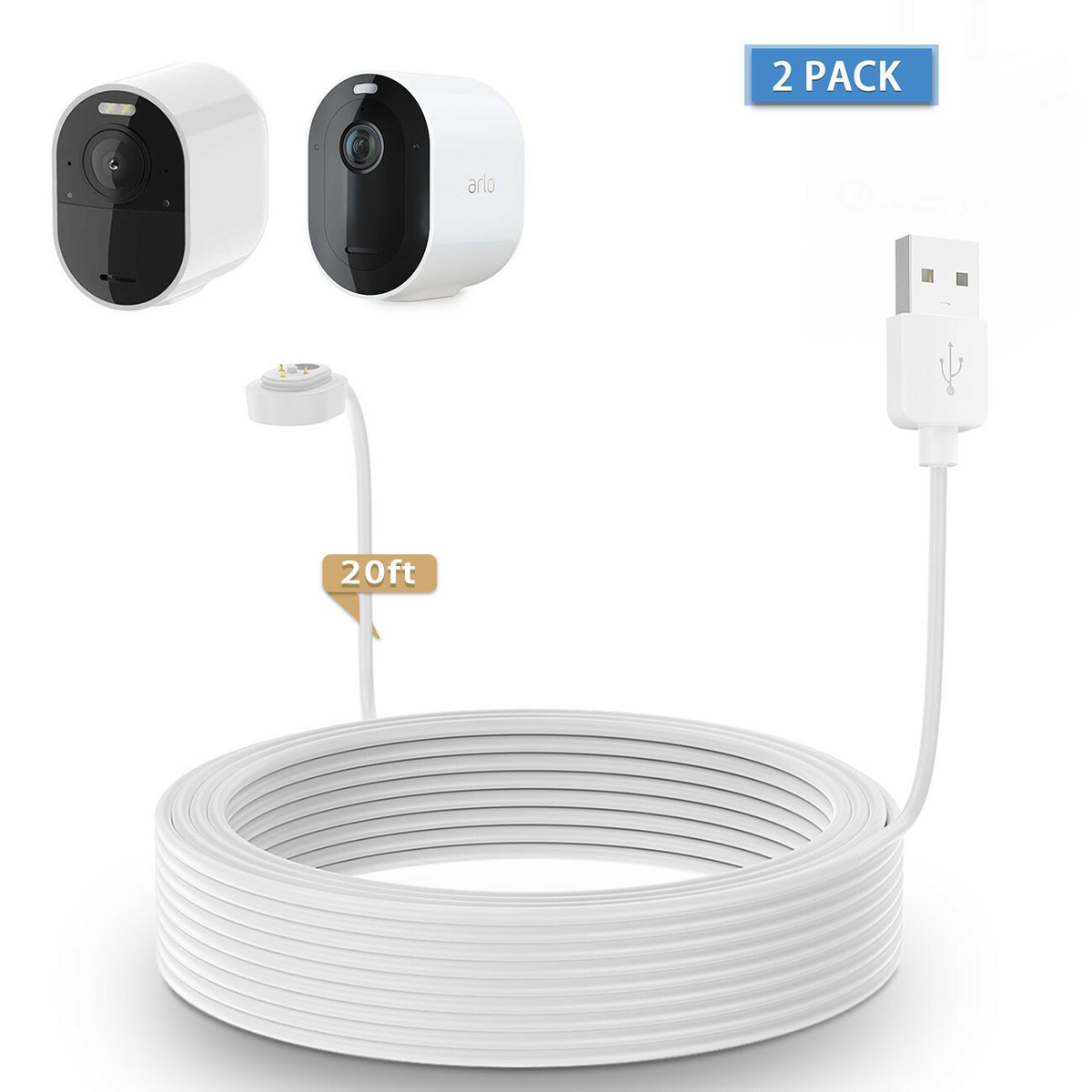 Power Adapter Arlo Ultra Arlo Charging Cable Waterproof 30ft/9m