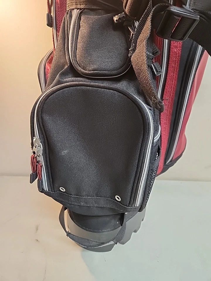 Bolsa de pie de golf Golden Bear 9 bolsillos con cremallera 35" con juego de palos Foto 2 de 4