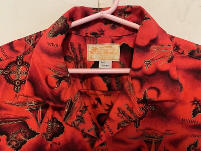 60s vintage AlohaShirt Ui-Maikai アロハシャツ Vintage 60s Ui Maikai Hawaiian Aloha Shirt Mens Large Cotton Made