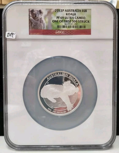 2012 P Australia $8 KOALA .999 Silver 5 Oz NGC PF69 Ultra Cameo