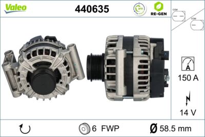 VALEO 440635 ALTERNATOR FOR CITROEN,FORD,FORD AUSTRALIA,PEUGEOT